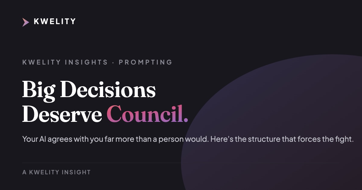 Big Decisions Deserve Council